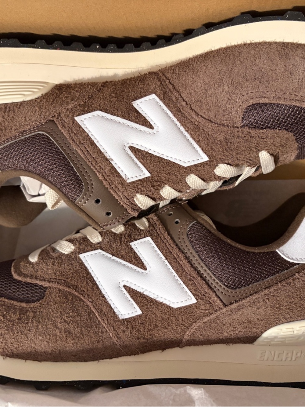New Balance Brown Suede and White 'N' Retro Runner